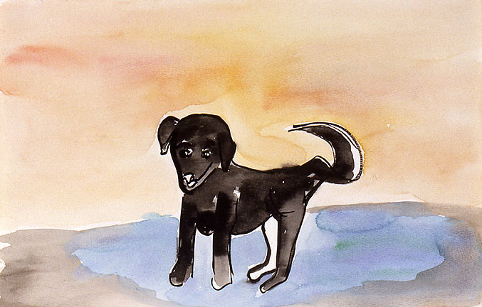 Genevieve in a Puddle